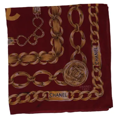 Halsdoek (Rood, Goud) van Chanel Zijde