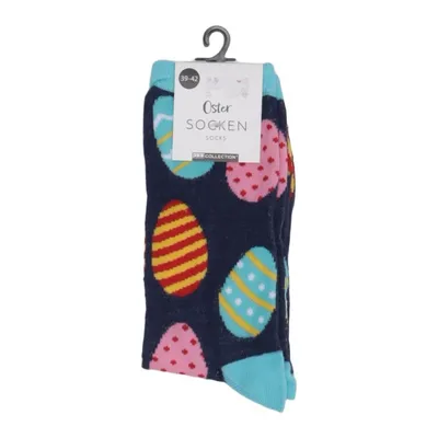 Socks (Blue, Multicolored) from JES Collection Elastane, Polyester