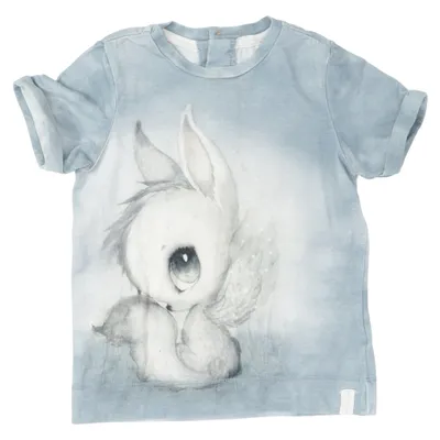 T-shirt (Blau) von Mrs Mighetto x H&M Baumwolle, Elasthan