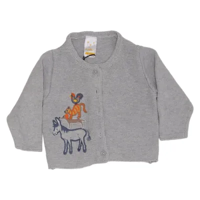 Strickjacke (Grau) von Pusblu Baumwolle