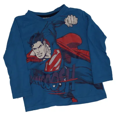 Lange mouwen shirt (Blauw, Meerkleurig) van Superman Katoen