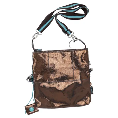 Shoulder-bag (Brown, Turquoise) from Gabs Cotton