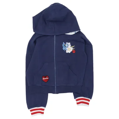 Sweat à capuche (Bleu, Multicolore) de Monnalisa Coton, Élasthane