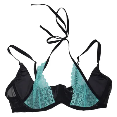 Soutien-gorge (Noir, Turquoise) de Kiss me Élasthane, Polyester