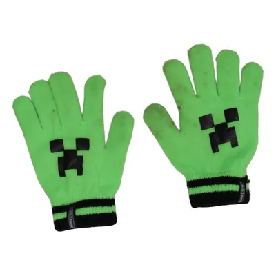 Gloves (Green, Black) from Minecraft Acrylic, Elastane, Polyester