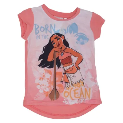 T-shirt (Rosa, Vit, Flerfärgad) från Disney Vaiana Bomull, Polyester