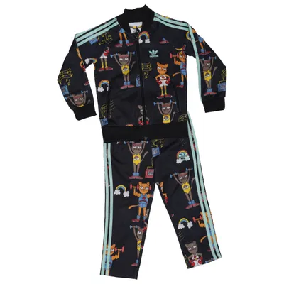 Träningsställ (Svart, Flerfärgad) från Adidas Mini Rodini Återvunnen polyester