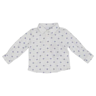 Chemise (Blanc, Bleu) de Young Versace Coton, Élasthane