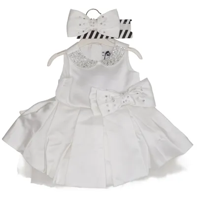 Bloemenmeisjes jurk (Wit) van Pamina Katoen, Elastaan, Polyester