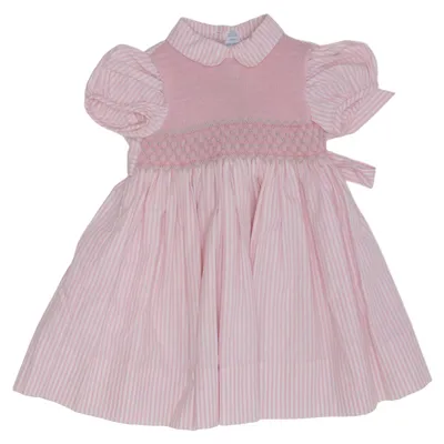 Klänning (Rosa, Vit) från ABC Bomull, Polyester