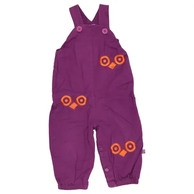 Hängselbyxor (Lila, Orange) från Ej Sikke Lej Bomull