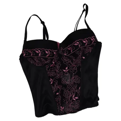Bustier (Zwart, Roze) van Cottelli Collection Elastaan, Polyamide, Polyester
