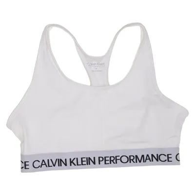 Sports bra (White) from Calvin Klein Performance Elastane, Polyester