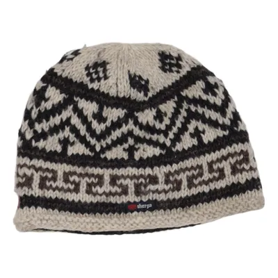Beanie (Beige, Black) from Sherpa Wool