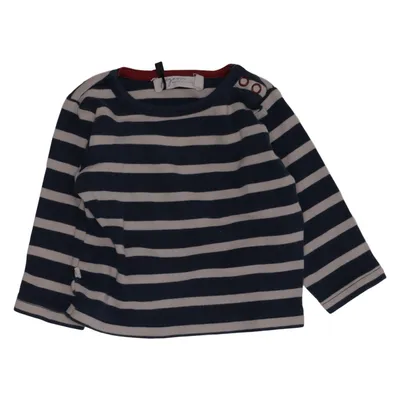 T-shirt à manches longues (Bleu, Blanc) de Pigeon