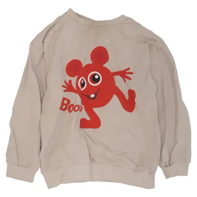 Sweatshirt (Beige, Rouge) de Babblarna x KappAhl Coton, Élasthane