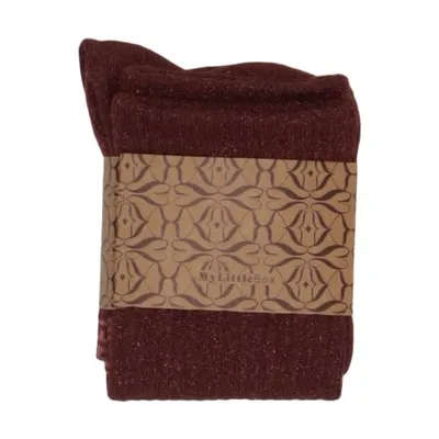 Socks (Brown) from My Little Box Elastane, Metallic fiber, Recycled polyester