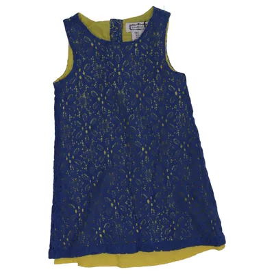 Jurk (Blauw, Geel) van Aphorism Katoen, Polyamide, Polyester