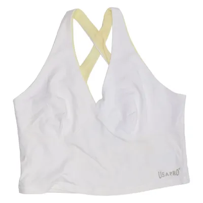 Sports bra (White, Yellow) from Usa Pro Elastane, Polyamide