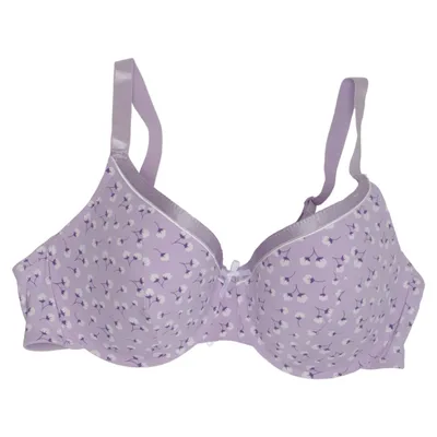 Bra (Purple, White) from Janina Curved Elastane, Polyamide, Polyester