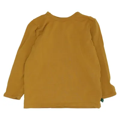Langærmet t-shirt (Gul) fra Fred's World by Green Cotton Elastan, Økologisk bomuld