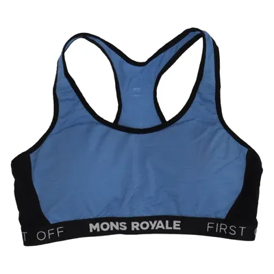 Sport-bh (Blauw, Zwart) van Mons Royale Elastaan, Merinowol, Polyamide