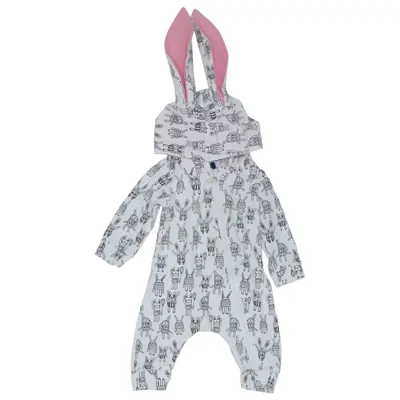 Freizeit Overall (Weiß, Schwarz, Pink) von Canis Baumwolle