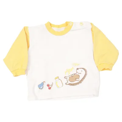 Long sleeve T-shirt (White, Yellow) from Tutta Cotton