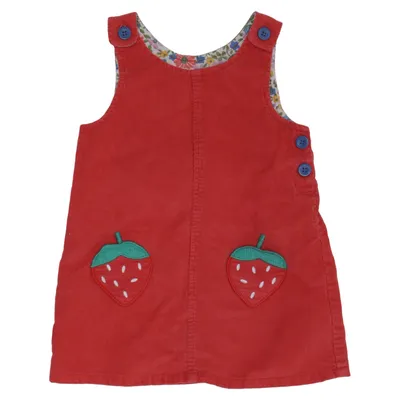 Hängselklänning (Röd) från Babyboden Bomull, Polyester