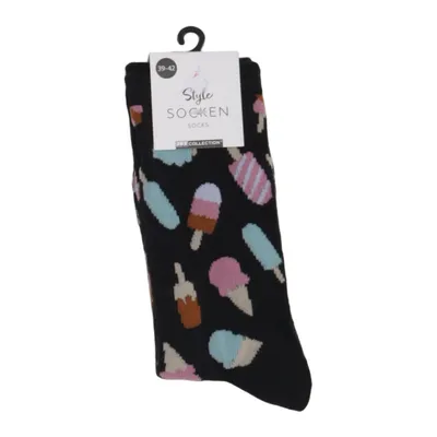 Socks (Black, Multicolored) from JES Collection Elastane, Polyester