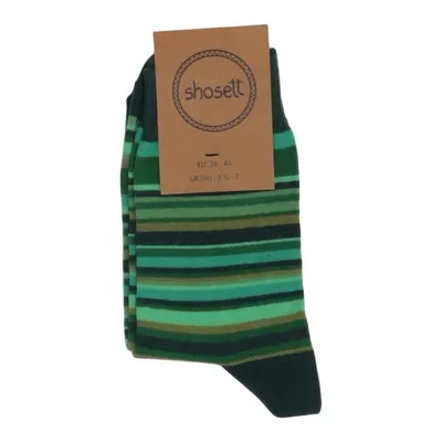 Socks (Green, Multicolored) from Shosett Cotton, Elastane, Polyamide