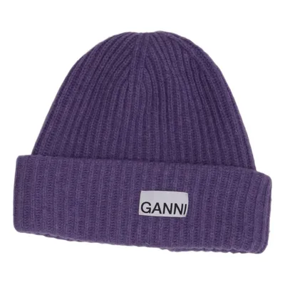 Beanie (Ribbed Beanie) van Ganni Polyamide, Wol