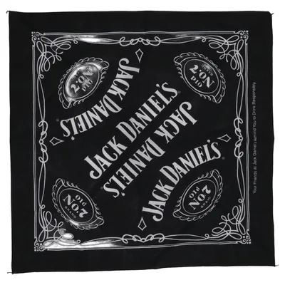 Bandana (Black, White) from Jack Daniels