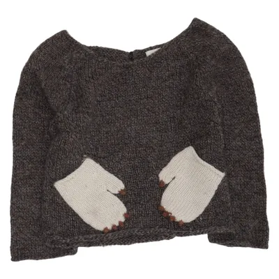 Sweater (Gray, White) from Oeuf Alpaca wool