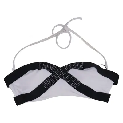 Haut de bikini (Blanc, Noir) de Calvin Klein Swimwear Élasthane, Polyamide
