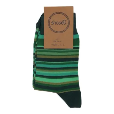 Chaussettes (Vert, Multicolore) de Shosett Coton, Élasthane, Polyamide