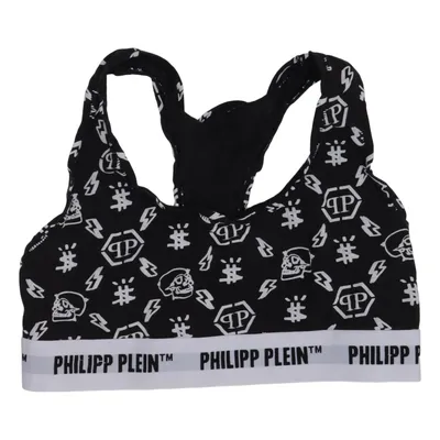 Crop top (Zwart, Wit) van Philipp Plein Katoen, Elastaan