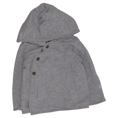 Capuchon sweater (Grijs, Wit) van Topomini Organisch katoen, Gerecycled polyester, Viscose
