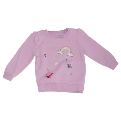 Sweatshirt (Roze, Meerkleurig) van Girls Wear Katoen, Gerecycled polyester