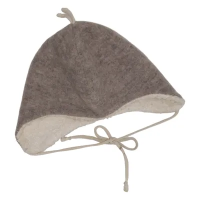 Beanie (Bruin, Beige) van Hessnatur Katoen, Wol