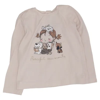 Langærmet t-shirt (Beige) fra Mayoral Bomuld, Elastan
