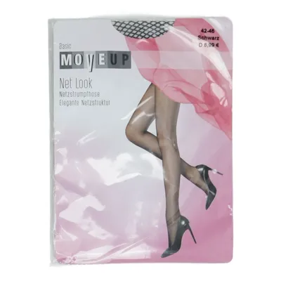 Netzstrumpfhose (Schwarz) von Move Up Elasthan, Polyamid