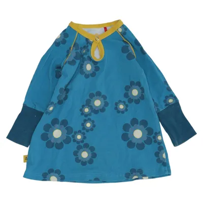 Jurk (Blauw, Geel) van Alba Baby Katoen, Elastaan