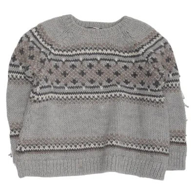 Tröja (Grå, Beige, Vit) från Bonpoint Alpackaull