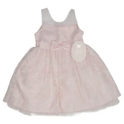 Blomsterpigekjole (Pink, Hvid) fra American Princess Polyester