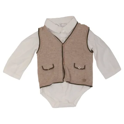 Ensemble (Beige, Blanc) de Mayoral Newborn Acrylique, Coton