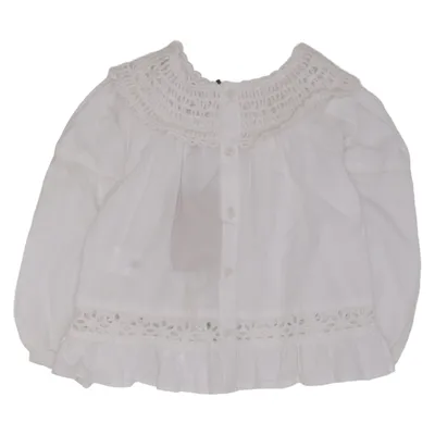 Blouse (White) from Zara Cotton