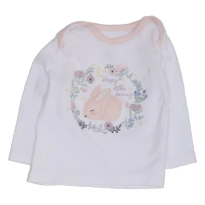 Long sleeve T-shirt (White, Pink) from Nutmeg Cotton