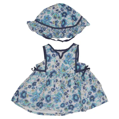 Ensemble (Bleu, Blanc) de Savannah Coton, Polyester
