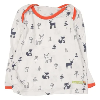 Long sleeve T-shirt (White, Blue, Red) from Loud + Proud Organic cotton, Wool